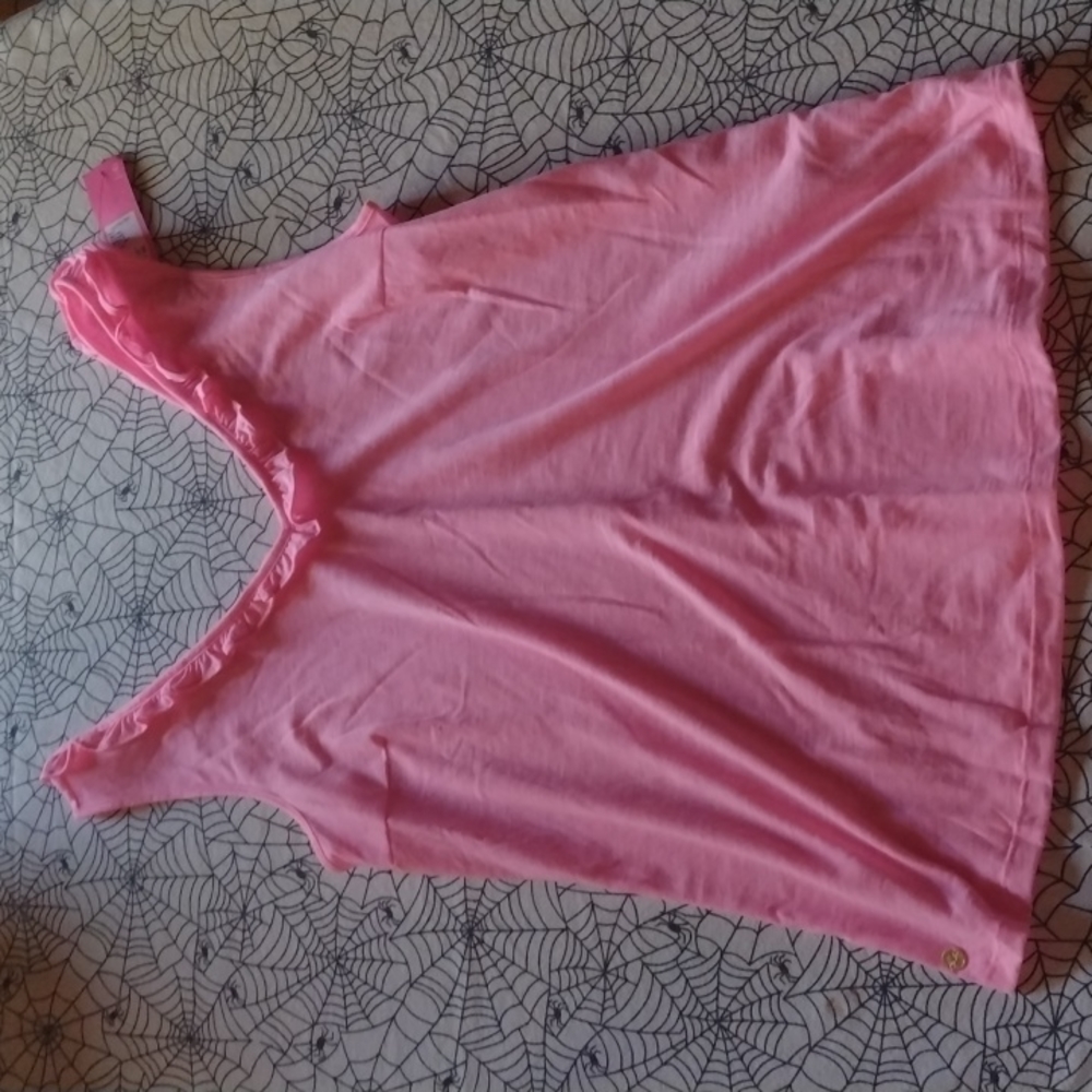 Lilly Pulitzer Pink Ruffle V-Neck Top
